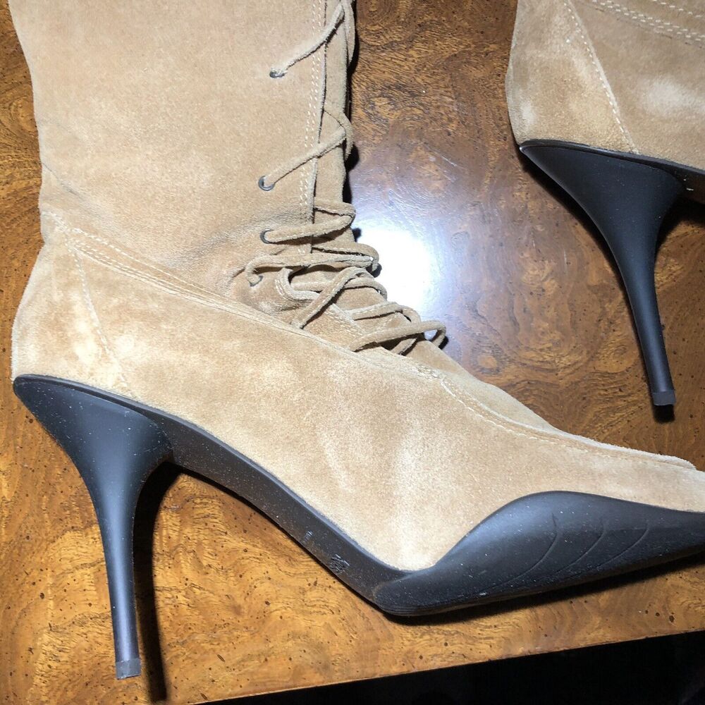 Michael Kors Suede 10M Boots, VINTAGE NEVER WORN Camel/Sport Sue Colby  with Box - Picture 2 of 9